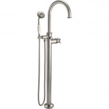California Faucets 1311-H47.18-PC - Traditional Single Hole Floor Mount Tub Filler - Arc Spout