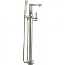 California Faucets 7711-E3.20-PC - Modern Single Hole Floor Mount Tub Filler