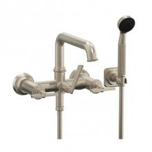 California Faucets 8508W-ETW.20-RBZ - Wall Mount Tub Filler Low Spout - Wheel Handles