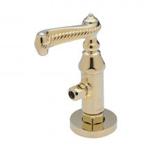 California Faucets 9001-44-MWHT - Deluxe Angle Stop with Flange and Decorative Handle