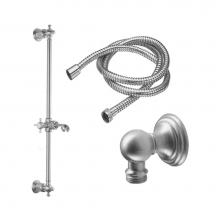 California Faucets 9129-34-RBZ - Slide Bar Handshower Kit - Cross Handle With Line Base