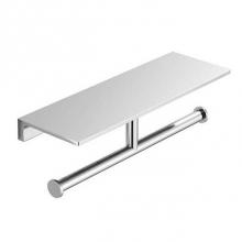 DOUBLE PAPER HOLDER WITH SHELF