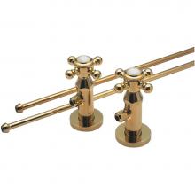 California Faucets 9820-60-MWHT - Deluxe Angle Stop Kit for Pedestals