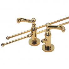 California Faucets 9821-44-MWHT - Deluxe Angle Stop Kit for Pedestals