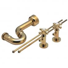 California Faucets 9830-60-MWHT - Deluxe Angle Stop Kit for Pedestals