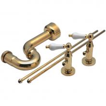 California Faucets 9831-60-MWHT - Deluxe Angle Stop Kit for Pedestals