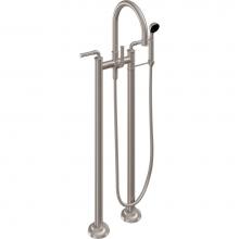 California Faucets C108-ETF.18-PC - Floor Mount Tub Filler with Handshower
