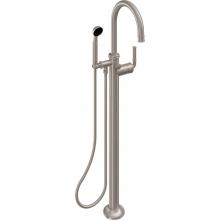California Faucets C108-ETS.20-PC - Single Hole Floor Mount Tub Filler
