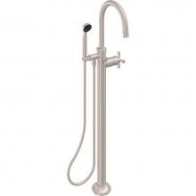 California Faucets C108XS-ETS.18-PC - Single Hole Floor Mount Tub Filler