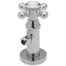 California Faucets 9000-44-PC - Deluxe Angle Stop with Flange and Decorative Handle