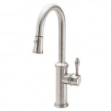 California Faucets K10-101-61-MOB - Pull-Down Prep/Bar Faucet with Squeeze or Button Sprayer