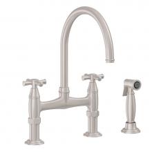 California Faucets K10-120S-48X-PC - Bridge Kitchen Faucet with Sidespray