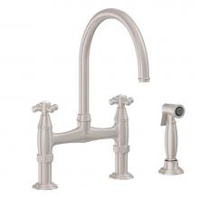 California Faucets K10-120S-60-PC - Bridge Kitchen Faucet with Sidespray