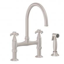 California Faucets K10-120S-61XD-PC - Bridge Kitchen Faucet with Sidespray