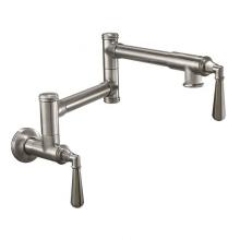 California Faucets K10-201-46-RBZ - Pot Filler - Dual Handle Wall Mount - Traditional