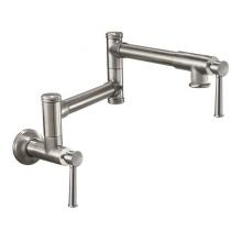 California Faucets K10-201-48-RBZ - Pot Filler - Dual Handle Wall Mount - Traditional