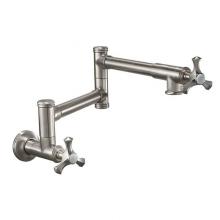 California Faucets K10-201-63-PC - Pot Filler - Dual Handle Wall Mount - Traditional