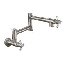 California Faucets K10-201-67-PC - Pot Filler - Dual Handle Wall Mount - Traditional