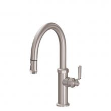 California Faucets K81-102-BL-MOB - Pull-Down Kitchen Faucet - Low Spoutwith Ball Lever Handle