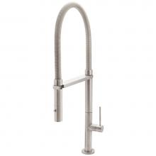California Faucets K50-150-BRB-MOB - Culinary Pull-Out Kitchen Faucet with Squeeze or Button Sprayer