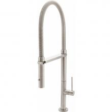 California Faucets K50-150-FB-PC - Culinary Pull-Out Kitchen Faucet with Button Sprayer