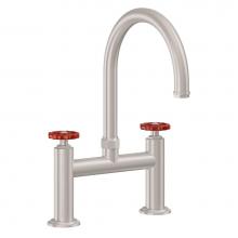 California Faucets K81-120-RWH-PC - Bridge Kitchen Faucet - Arc Spout