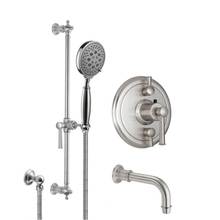 California Faucets KT06-48.25-RBZ - Miramar Styletherm 1/2'' Thermostatic Shower System with Hand Shower Slide Bar and Tub S