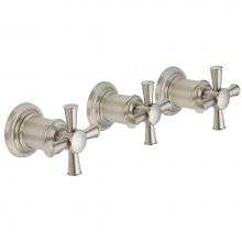 California Faucets TO-4803XL-RBZ - 3 Handle Tub And Shower Trim Only