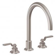 California Faucets TO-8108WB-PC - Roman Tub Trim Set with Blue Wheel