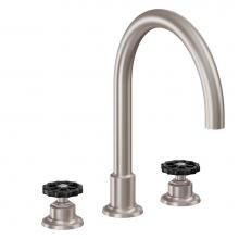 California Faucets TO-8108WR-PC - Roman Tub Trim Set with Red Wheel