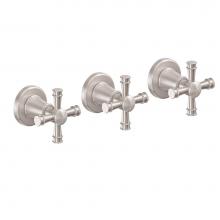 California Faucets TO-C103XL-MOB - 3 Handle Tub and Shower Trim