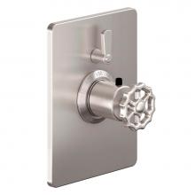 California Faucets TO-THC1L-80W-MOB - StyleTherm ® Trim Only with Single Volume Control - Wheel Handle