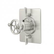 California Faucets TO-THQ2L-85W-MOB - StyleTherm ® Flat Quad with Dual Volume Control - Wheel Handle