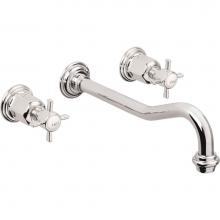 California Faucets TO-V3402-9-MWHT - Two Handle Lavatory Wall Faucet Trim Only
