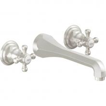 California Faucets TO-V6002-9-MWHT - Two Handle Lavatory Wall Faucet Trim Only