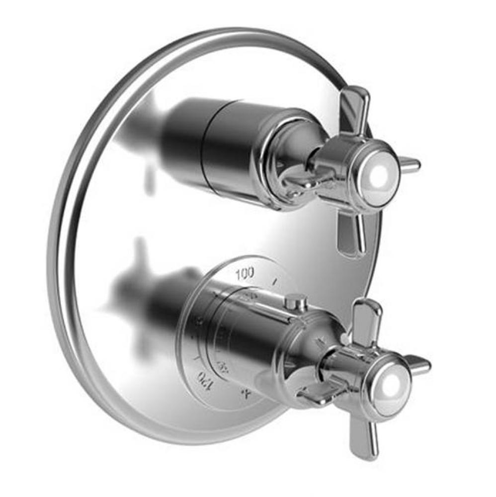 1/2'' Round Thermostatic Trim Plate with Handle