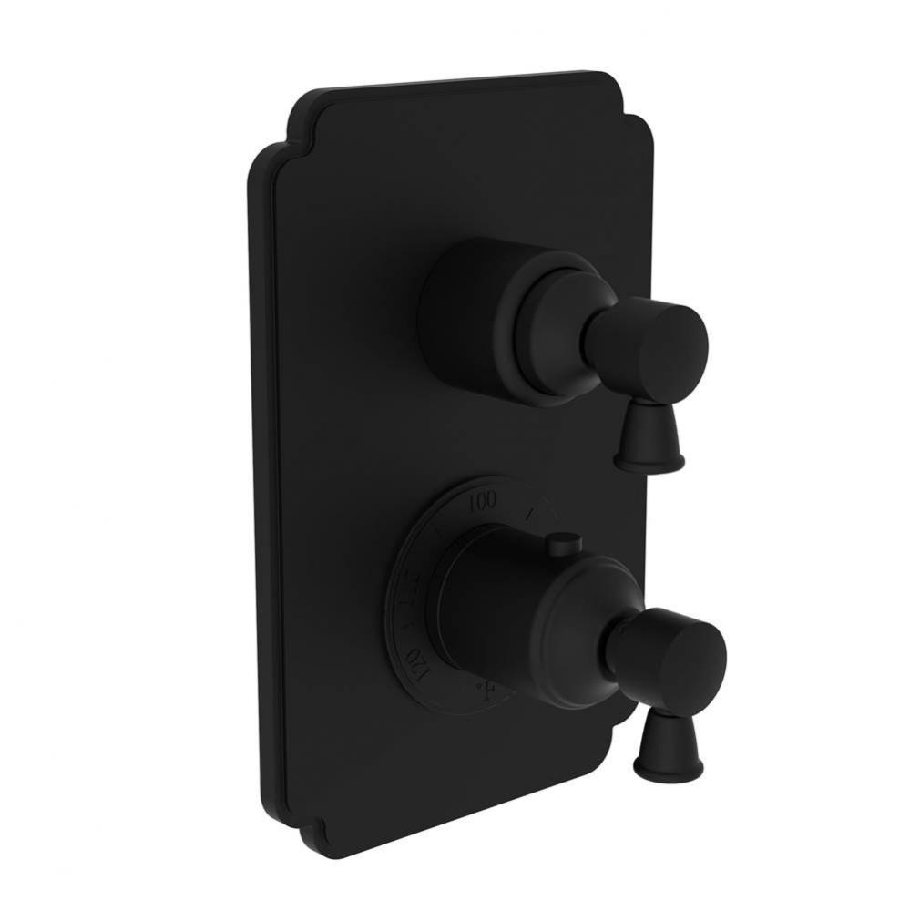 Metropole 1/2'' Square Thermostatic Trim Plate with Handle