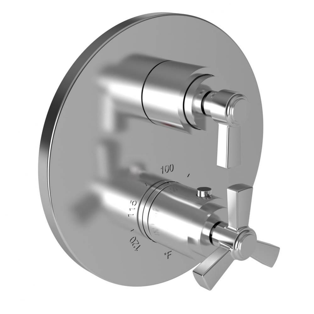 Miro 1/2'' Round Thermostatic Trim Plate with Handle