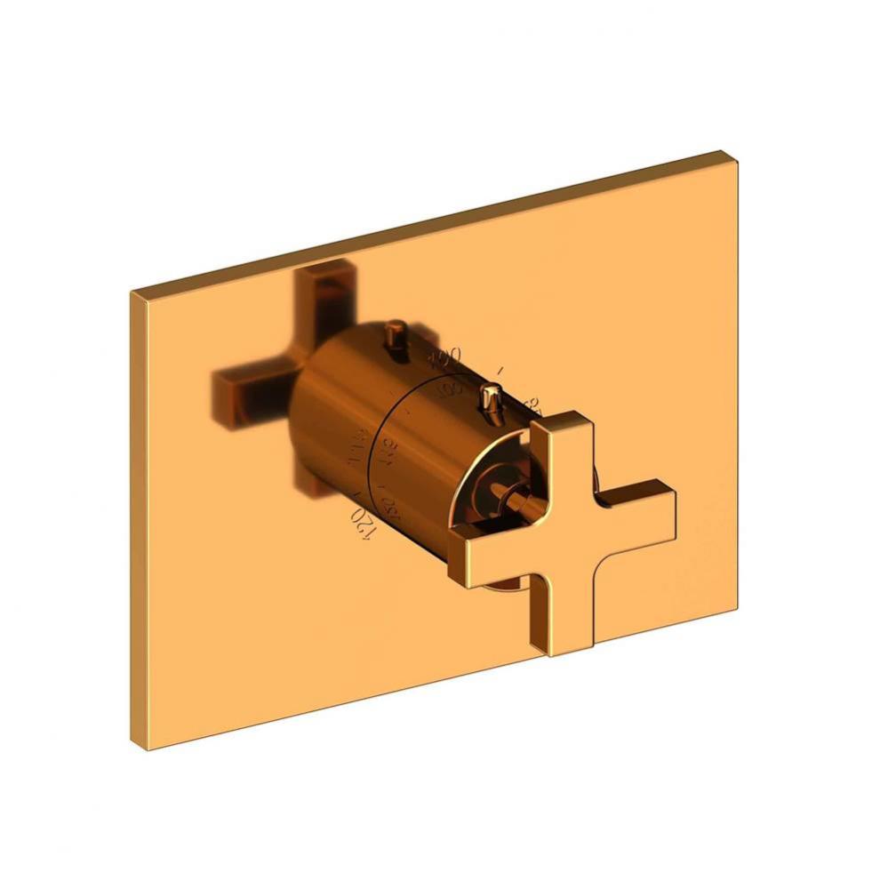 Secant 3/4'' Rectangular Thermostatic Trim Plate with Handle