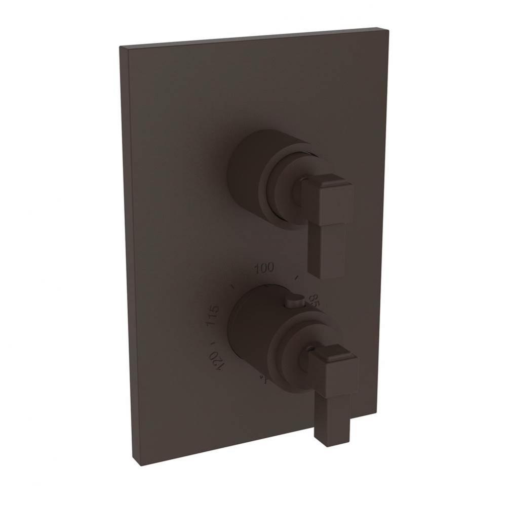 Malvina 1/2'' Square Thermostatic Trim Plate with Handle
