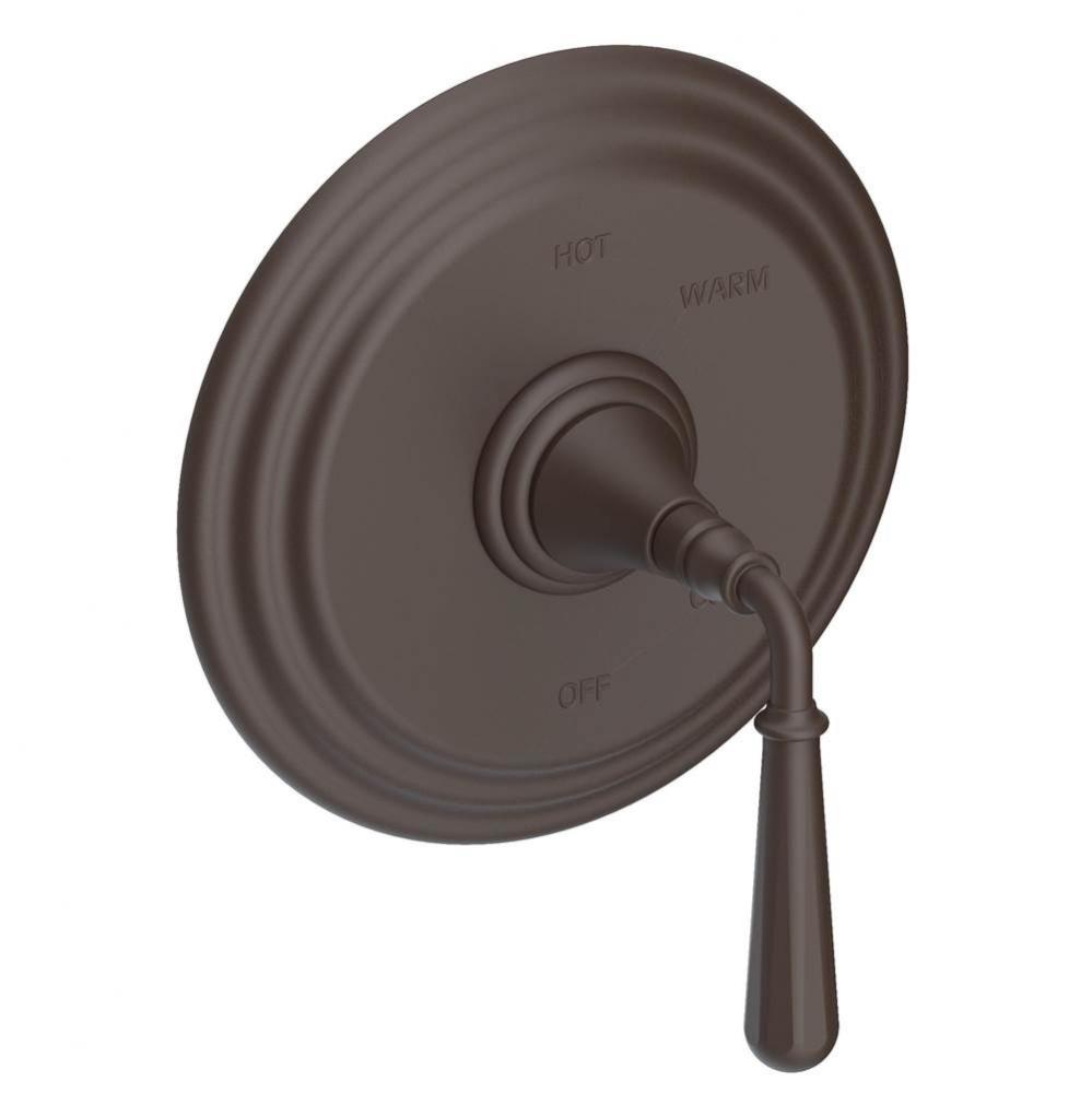 Bevelle Balanced Pressure Shower Trim Plate with Handle. Less showerhead, arm and flange.