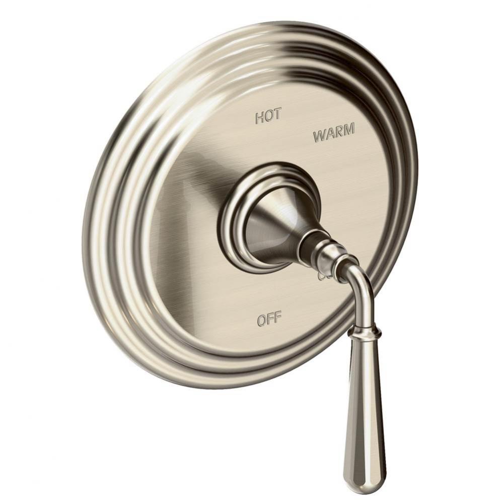 Bevelle Balanced Pressure Shower Trim Plate with Handle. Less showerhead, arm and flange.