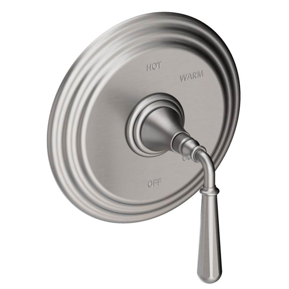 Bevelle Balanced Pressure Shower Trim Plate with Handle. Less showerhead, arm and flange.