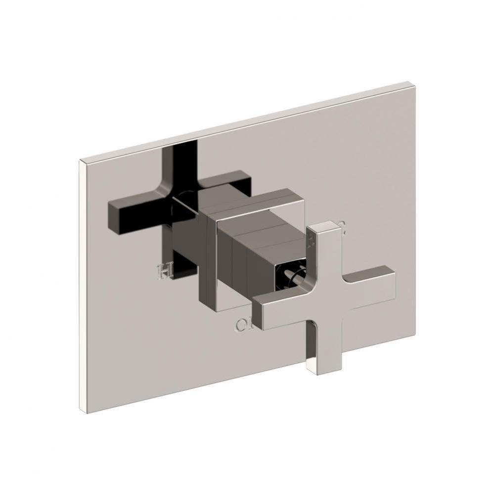 Secant Balanced Pressure Shower Trim Plate with Handle. Less showerhead, arm and flange.