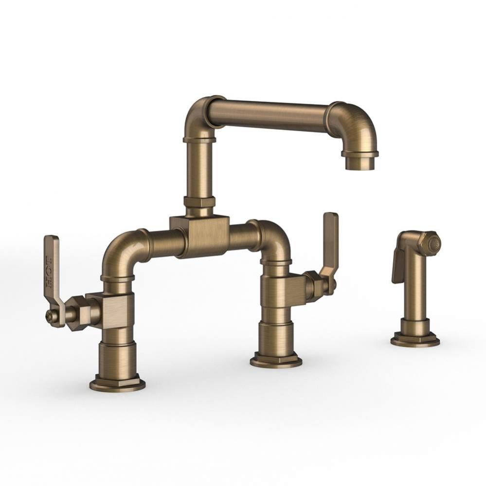 Duncan Kitchen Bridge Faucet with Side Spray
