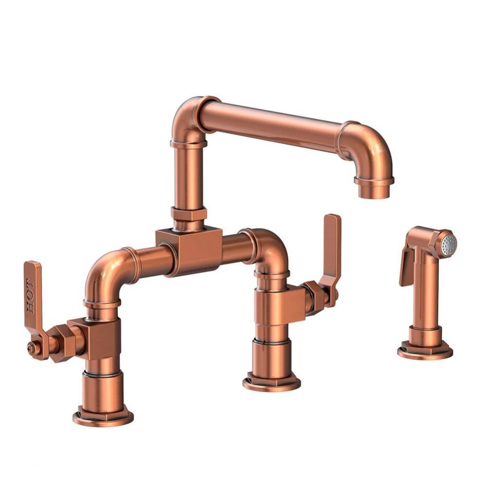 Duncan Kitchen Bridge Faucet with Side Spray