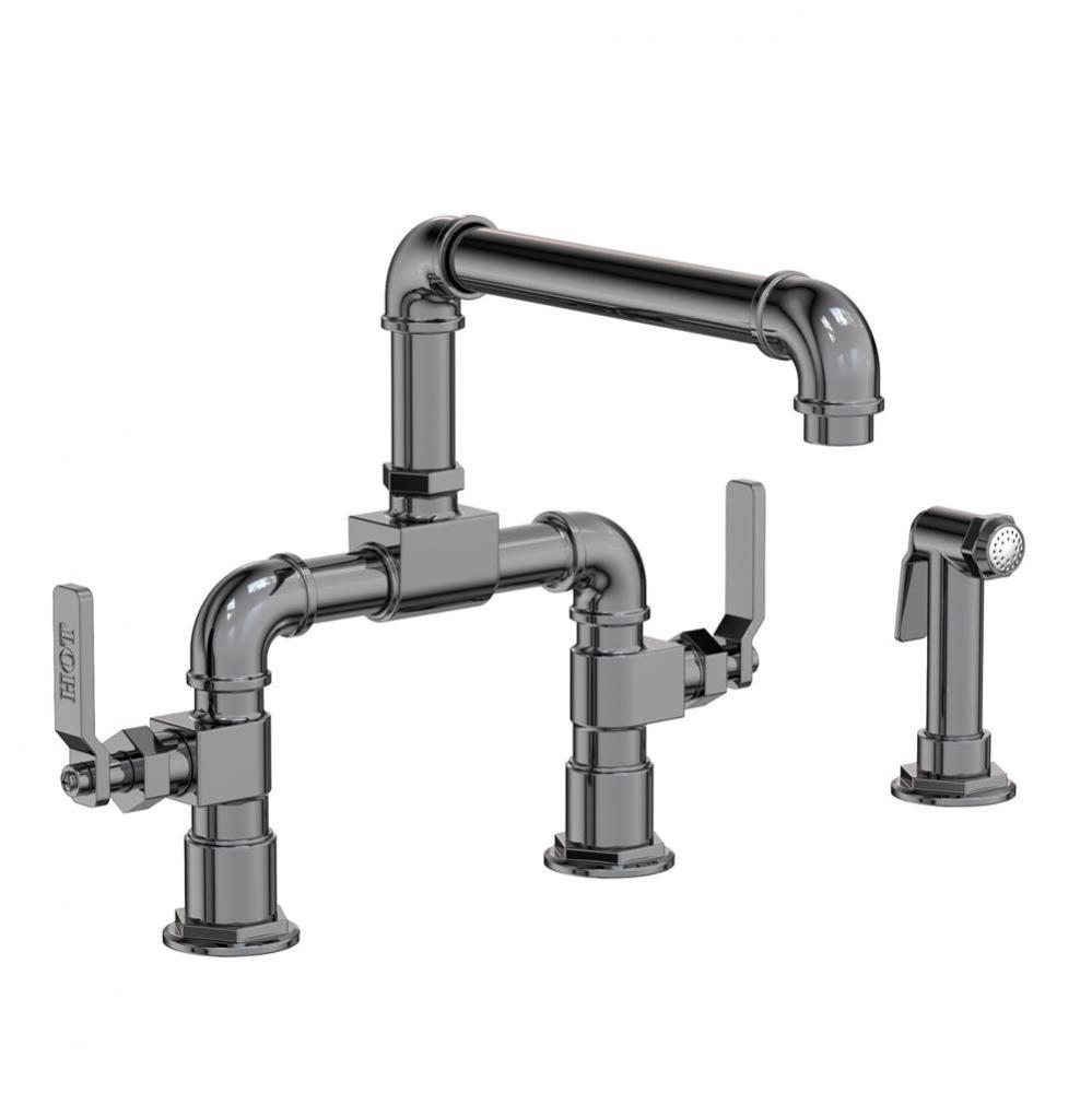 Duncan Kitchen Bridge Faucet with Side Spray