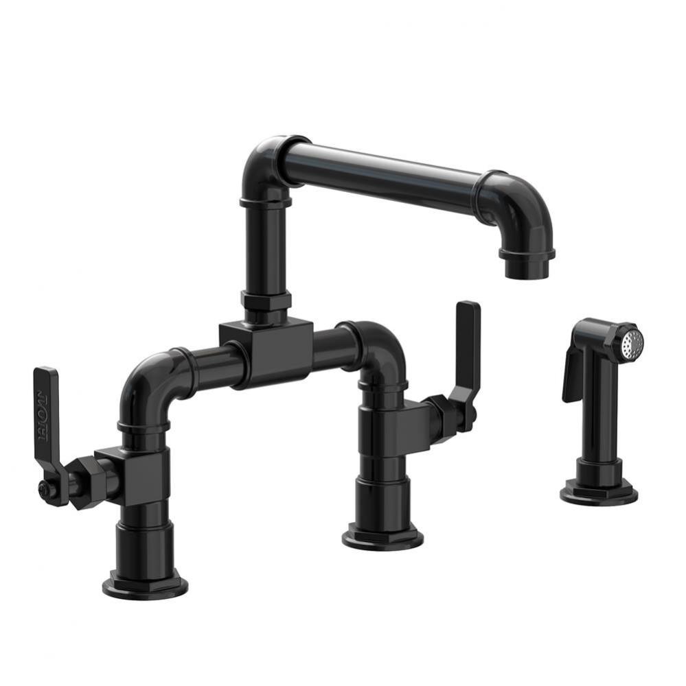 Duncan Kitchen Bridge Faucet with Side Spray