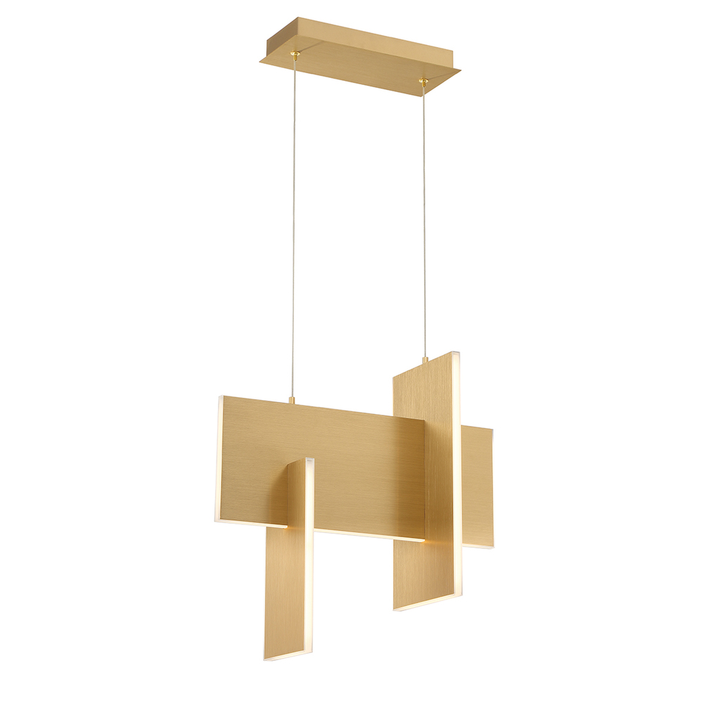 Coburg, Pendant, LED, Lrg, Gold