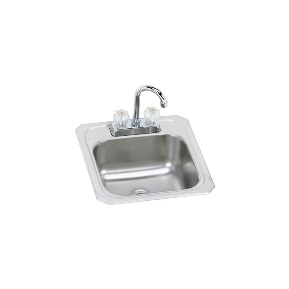 20 Gauge Stainless Steel 15'' x 15'' x 6.125'' Single Bowl Drop-in B